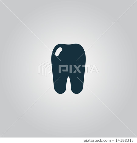 Tooth icon. flat symbol - Stock Illustration [14198313] - PIXTA