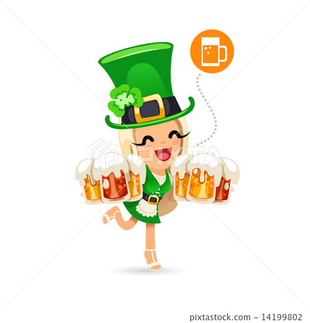 Waitress on the Patricks Day Party 14199802