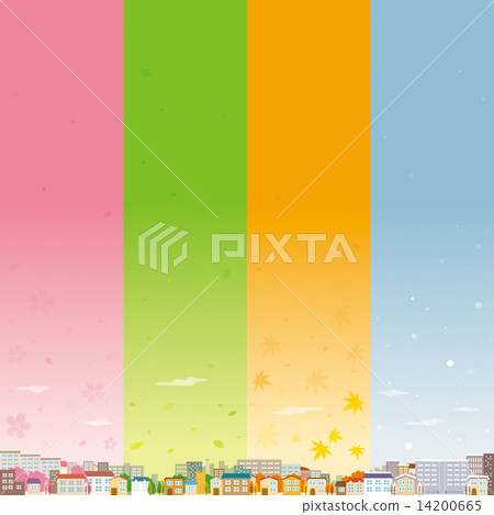 Townscape Four seasons change image 14200665