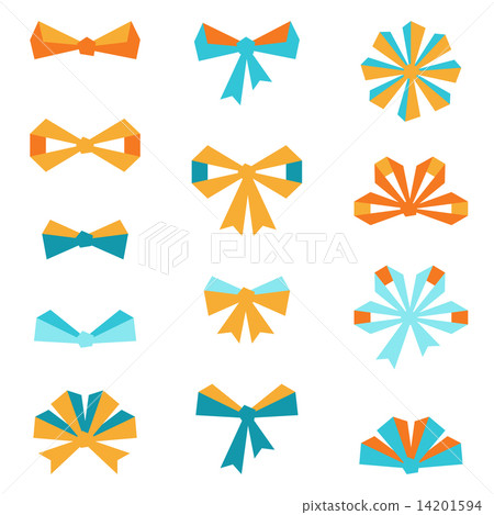 Set of various abstract bows and ribbons. Set of various abstract bows and ribbons. 14201594