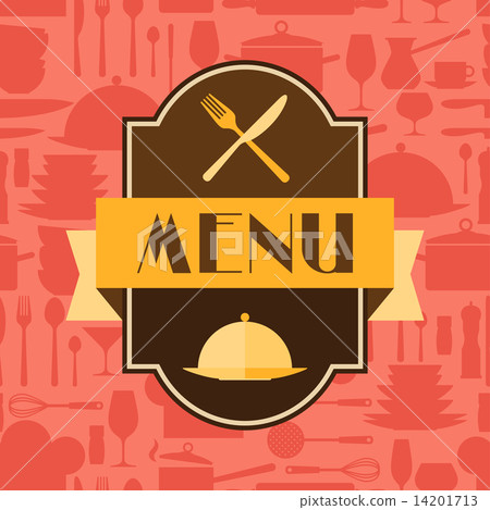 Restaurant menu background in flat design style. 14201713