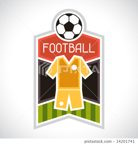 Sports illustration soccer football badge. Sports illustration soccer football badge. 14201741