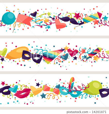 Celebration seamless pattern with carnival icons and objects. 14201871