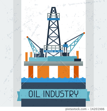 Oil platform in sea background. Oil platform in sea background. 14201986