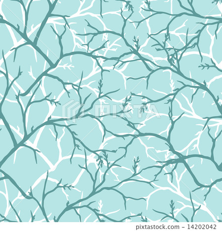 Winter seamless pattern with stylized tree branches. 14202042