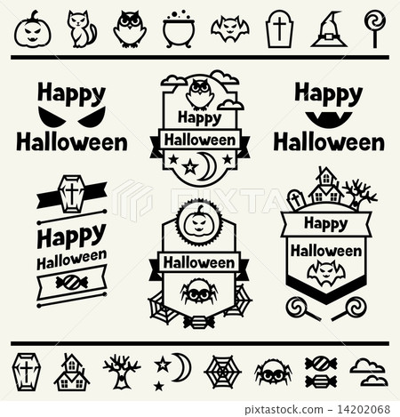 Happy halloween set of badges and icons. 14202068