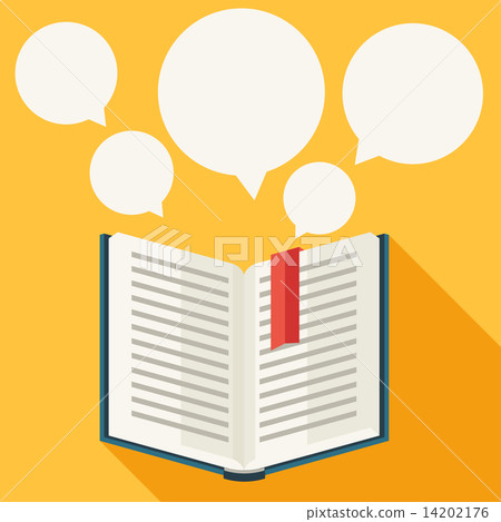 Education background with books in flat design style. 14202176