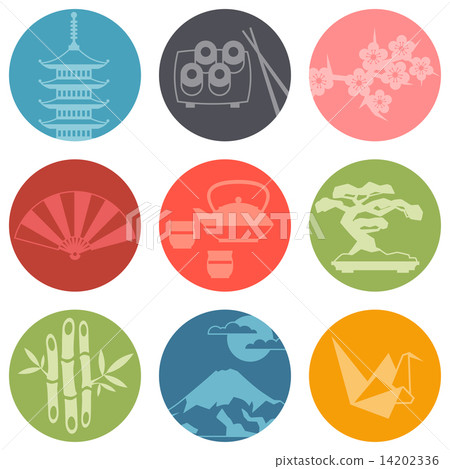 Japan icons and symbols set. 14202336