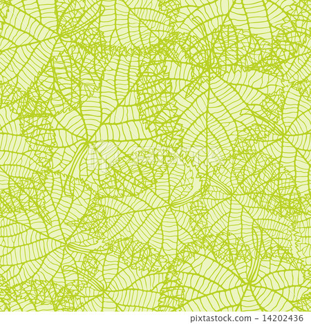 Seamless nature pattern with green leaves. Seamless nature pattern with green leaves. 14202436