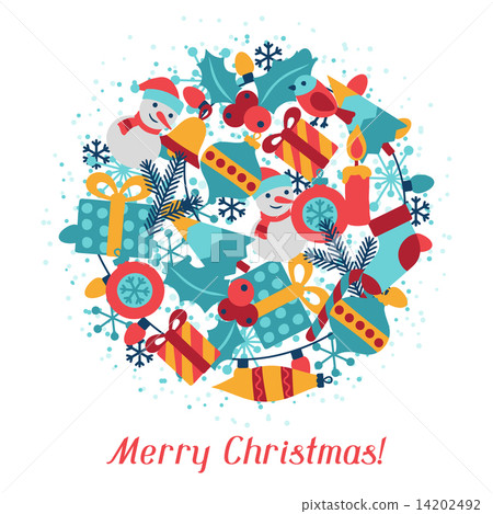 Merry Christmas holiday background for invitation card. 14202492