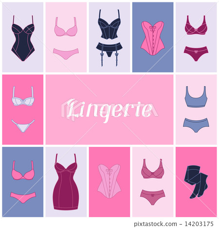 Fashion lingerie background design with female underwear. Fashion lingerie background design with female underwear. 14203175