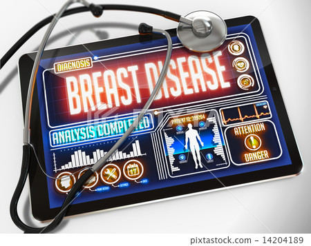 Breast Disease on the Display of Medical Tablet. Breast Disease on the Display of Medical Tablet. 14204189