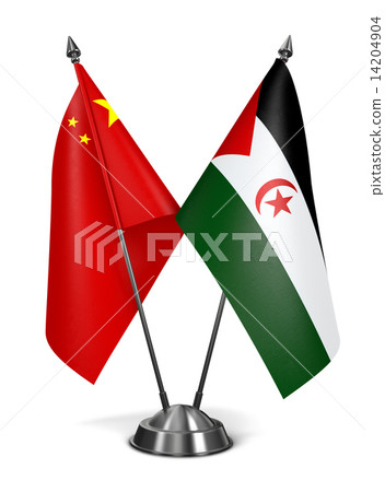 China and Sahrawi Arab Democratic Republic - Miniature Flags. China and Sahrawi Arab Democratic Republic - Miniature Flags. 14204904