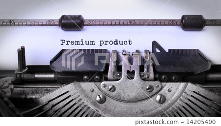 Vintage inscription made by old typewriter Vintage inscription made by old typewriter 14205400