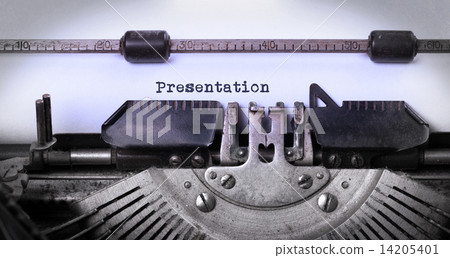 Vintage inscription made by old typewriter Vintage inscription made by old typewriter 14205401