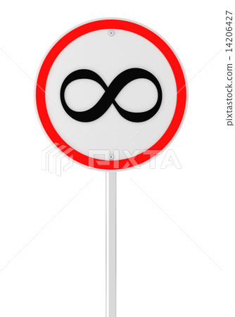 Infinite speed road sign 14206427