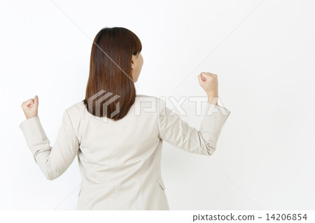The back of a woman who poses a gut 14206854
