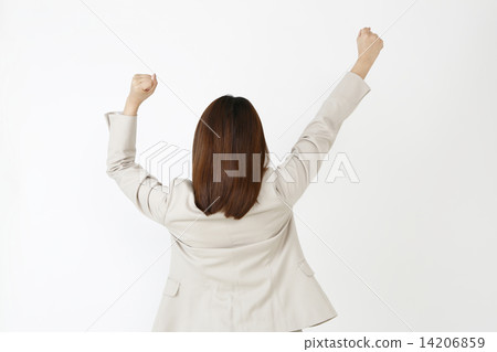 A woman stretching behind her back 14206859