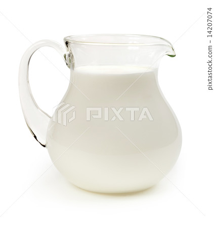 Jug of milk isolated on white background Jug of milk isolated on white background 14207074