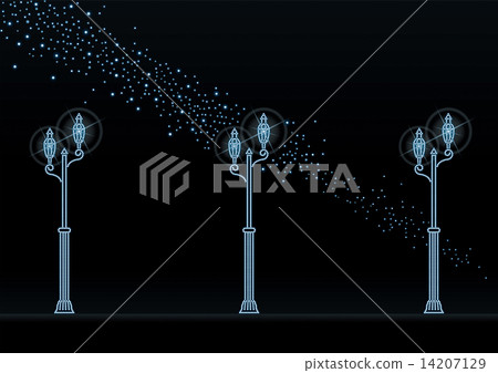 Illumination street light and night sky 14207129