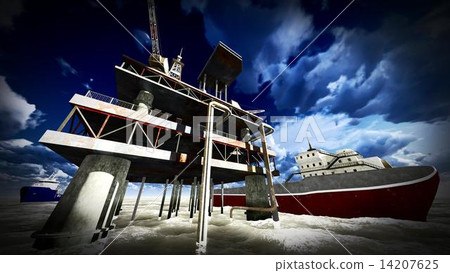 Oil rig platform Oil rig platform 14207625