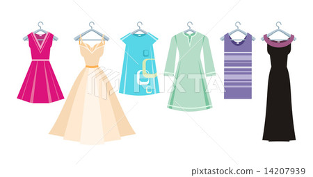 Set of summer and autumn dresses for office 14207939