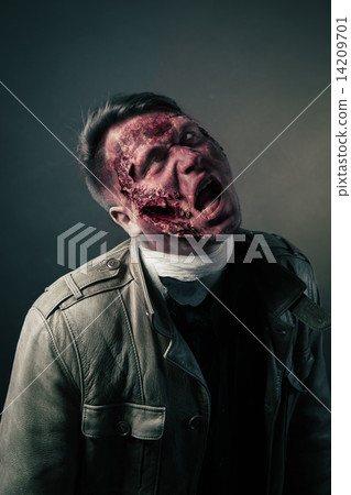 portrait of scary bad zombie at night 14209701