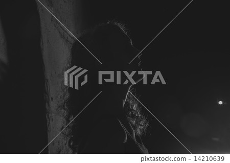 Noir portrait of attractive brunette girl Noir portrait of attractive brunette girl 14210639