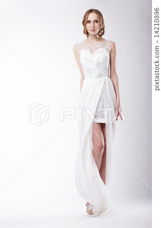 Beautiful Young Woman Wearing Festive Dress Beautiful Young Woman Wearing Festive Dress 14210896