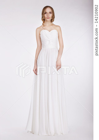 Appealing Young Bride in Wedding Dress 14210902