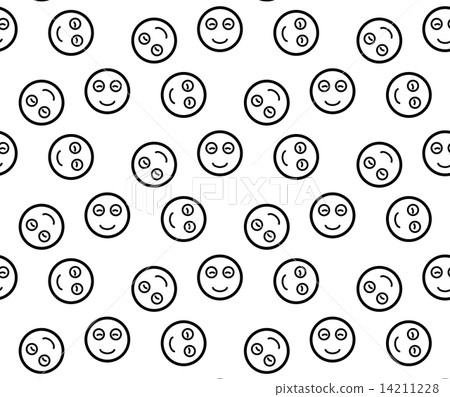 Smiling emoticons. Seamless pattern. Smiling emoticons. Seamless pattern. 14211228