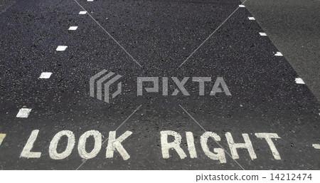 Look Right sign Look Right sign 14212474