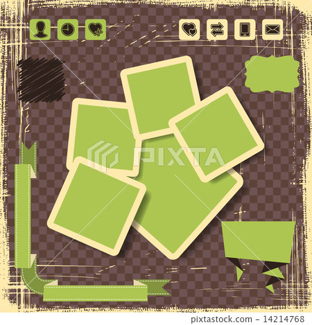 Retro Style Website Template. Vector design frame. Retro Style Website Template. Vector design frame. 14214768
