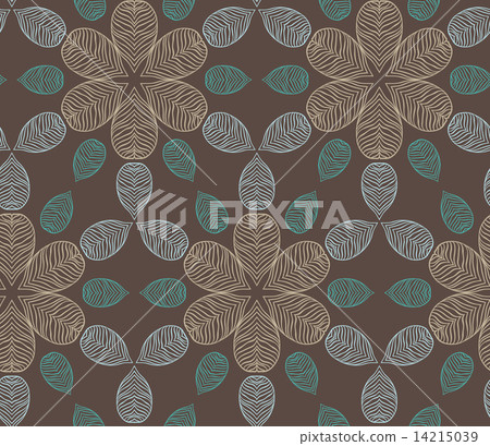 Vector background with hand drawn flowers. (Seamless Pattern) 14215039