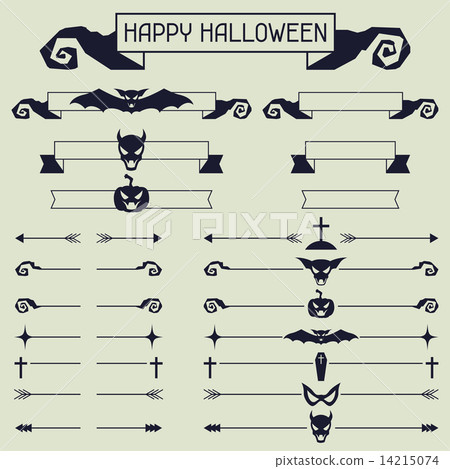 Halloween collection of design elements. 14215074