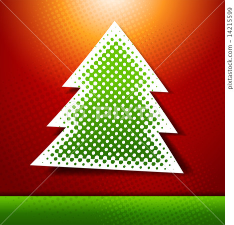 Christmas and New year holidays vector card with tree. Christmas and New year holidays vector card with tree. 14215599