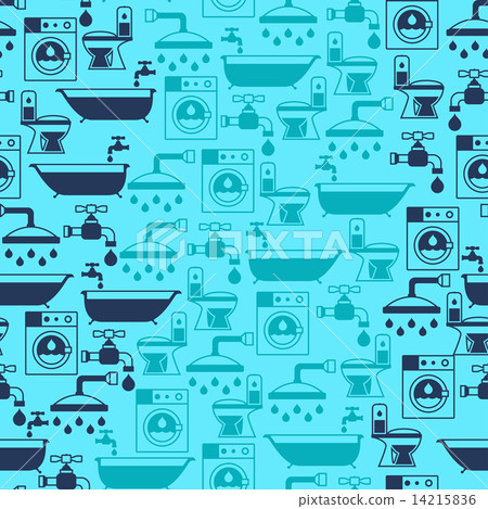 Seamless pattern with plumbing equipment. Seamless pattern with plumbing equipment. 14215836
