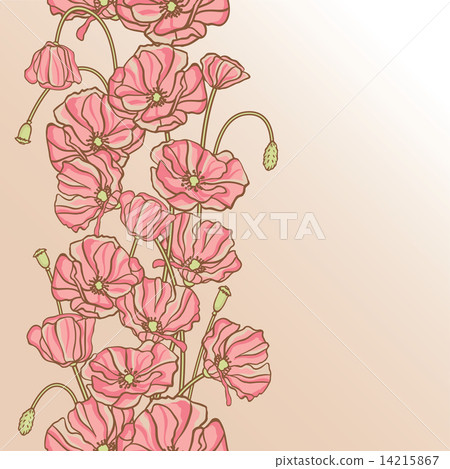 Vector background with hand drawn flowers. (Seamless Pattern) 14215867