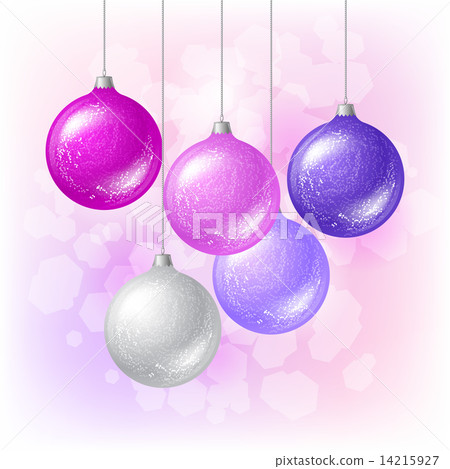 Merry Christmas vector background with glossy balls. Merry Christmas vector background with glossy balls. 14215927