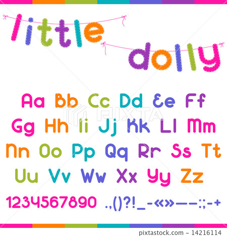 Little Dolly funny kid font. Little Dolly funny kid font. 14216114