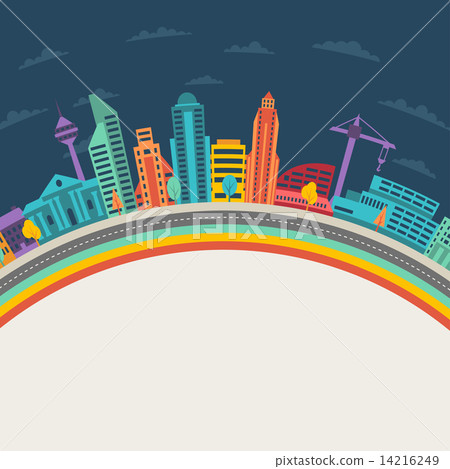 Cityscape background with buildings 14216249