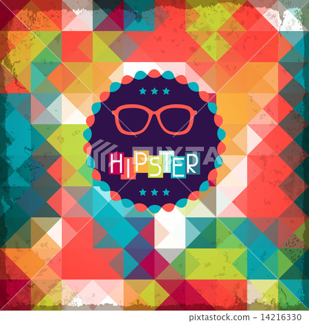 Hipster background in retro style. 14216330
