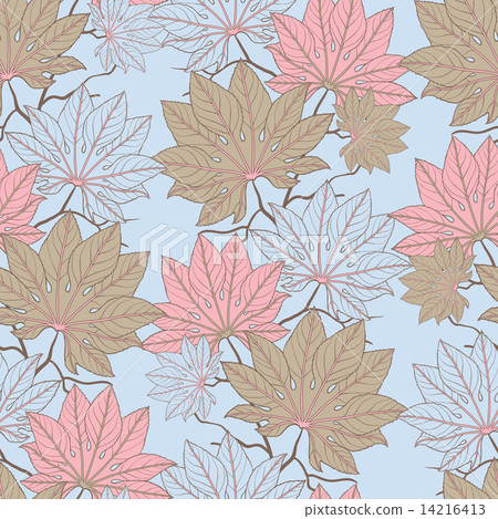 Vector illustration of leaves. (Seamless Pattern) Vector illustration of leaves. (Seamless Pattern) 14216413