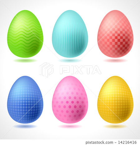 Set of 6 vector patterned Easter Eggs. Set of 6 vector patterned Easter Eggs. 14216416