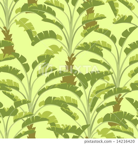 Vector seamless pattern of palm trees. Vector seamless pattern of palm trees. 14216420