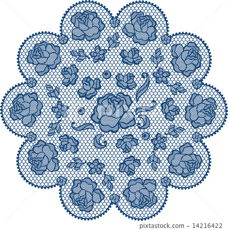 Vintage lace element, ornamental flowers. Vector texture. Vintage lace element, ornamental flowers. Vector texture. 14216422