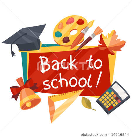 Back to school background with education icons. Back to school background with education icons. 14216844