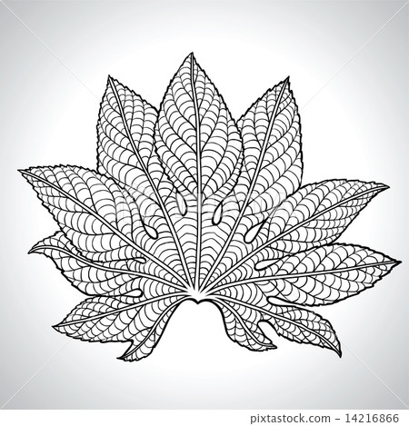 Vector Illustration Of Black Leaf 14216866