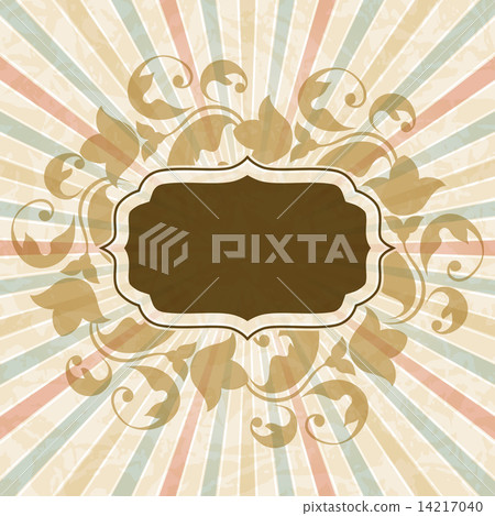 Retro background with vintage floral ornate frame. Retro background with vintage floral ornate frame. 14217040