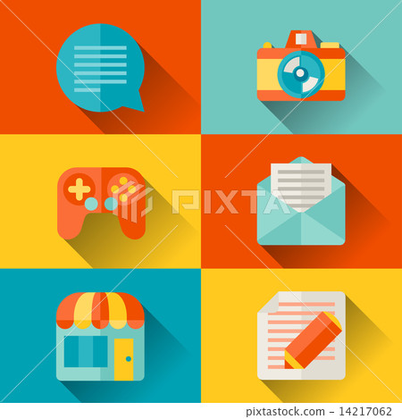 Social media concept illustration in flat design style Social media concept illustration in flat design style 14217062